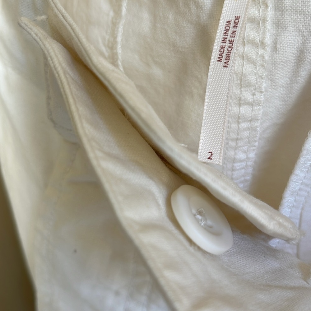 Free People high street Pleated  wide leg Shorts in optic white - Picture 5 of 10